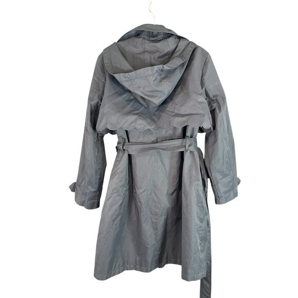 Y2K Trench Coat in navy Blue with pink lining - Picture 4 of 6